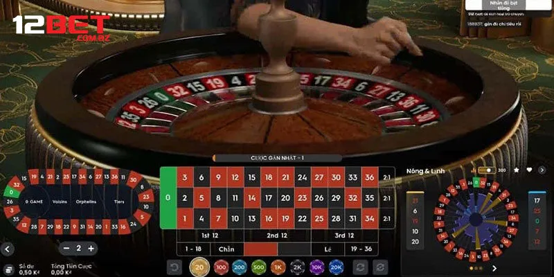 Hướng dẫn tham gia chơi Roulette Games 12bet